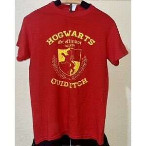 Harry Potter Movie Shirt Sm Gryffindor Crest School Quidditch Team Wizard Magic
